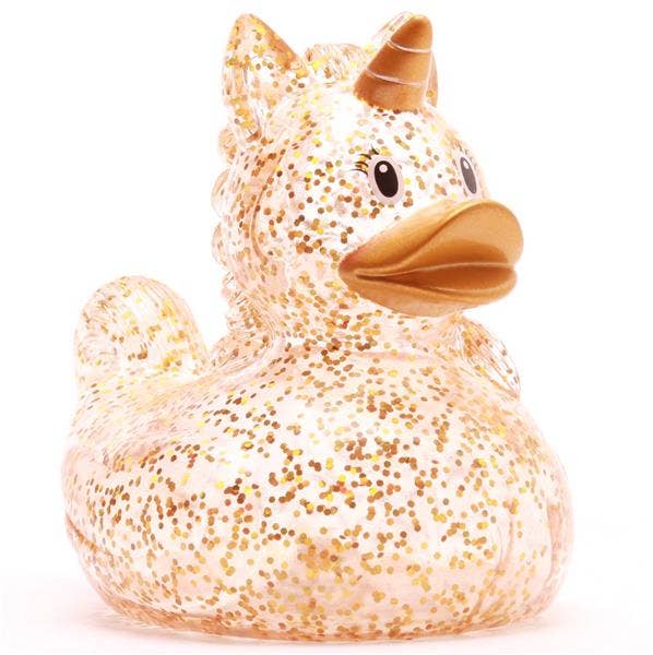 Anatra Unicorno con Paillettes Dorate