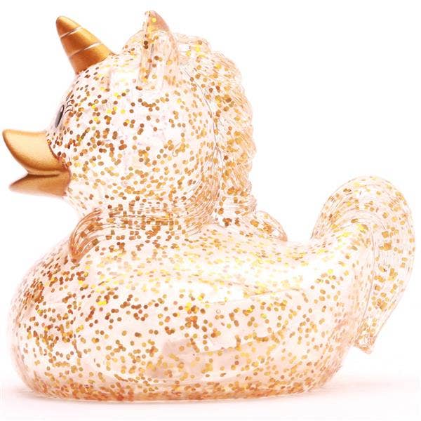 Anatra Unicorno con Paillettes Dorate