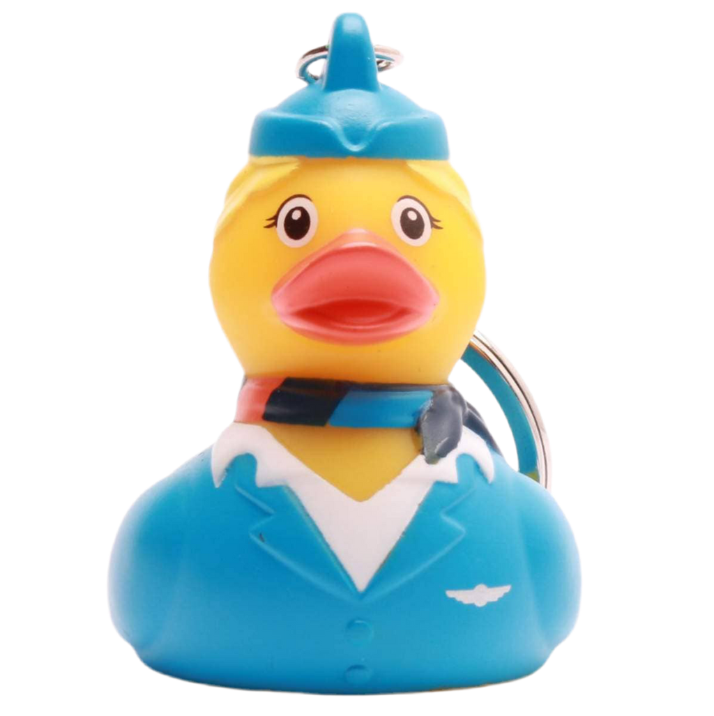 Porte-clés Canard Hôtesse de l'air Blonde