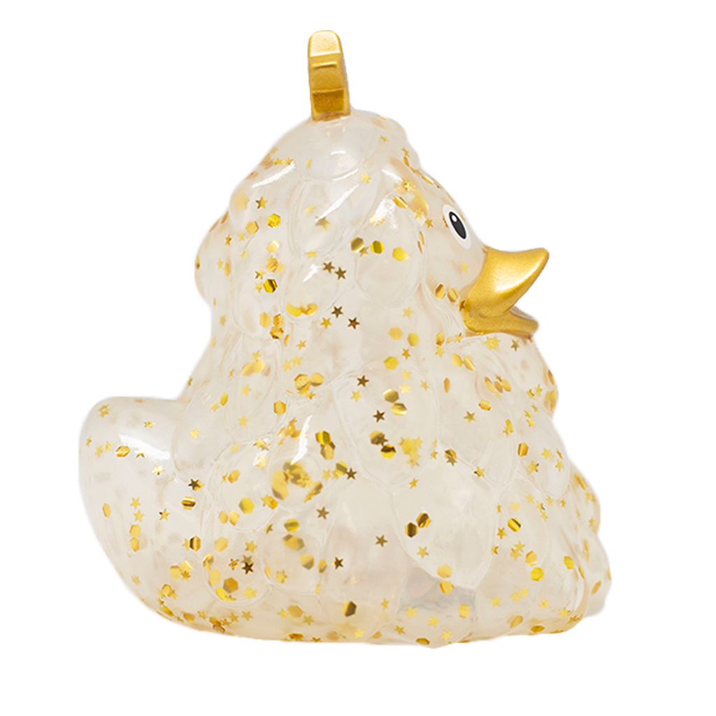 Canard Sapin de Noël Pailleté Doré