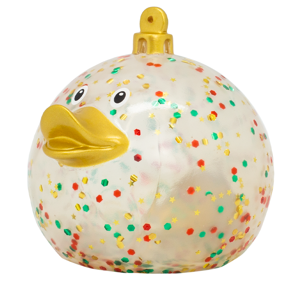 Canard Boule de Noël Pailleté