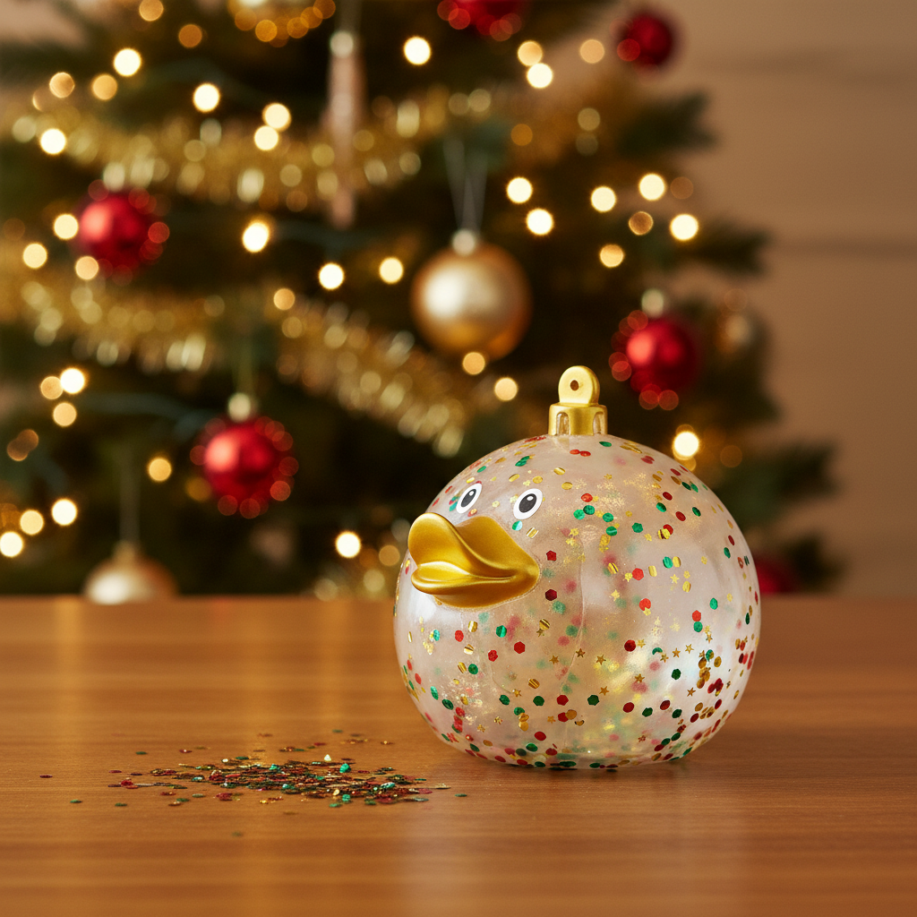 Anatra Palla di Natale Scintillante