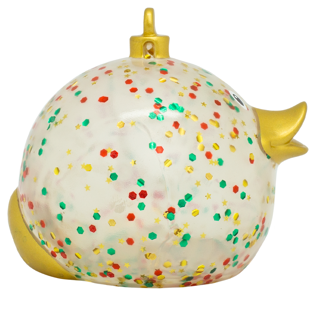 Canard Boule de Noël Pailleté