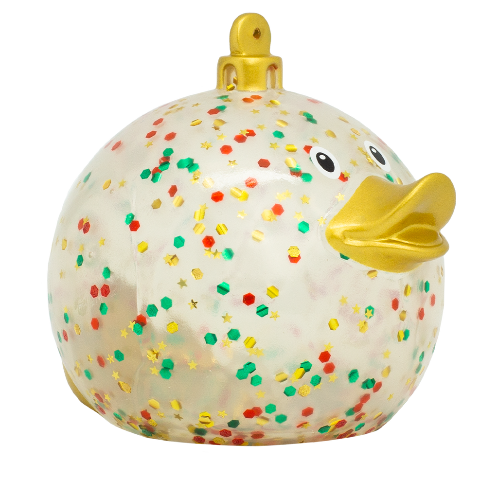 Canard Boule de Noël Pailleté