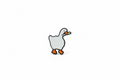 White Duck Earrings with Knife