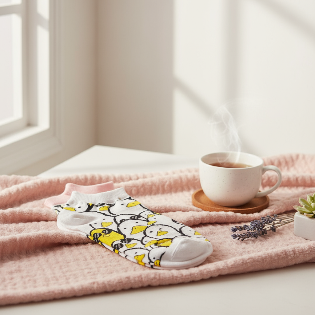 Calzini da donna con anatra