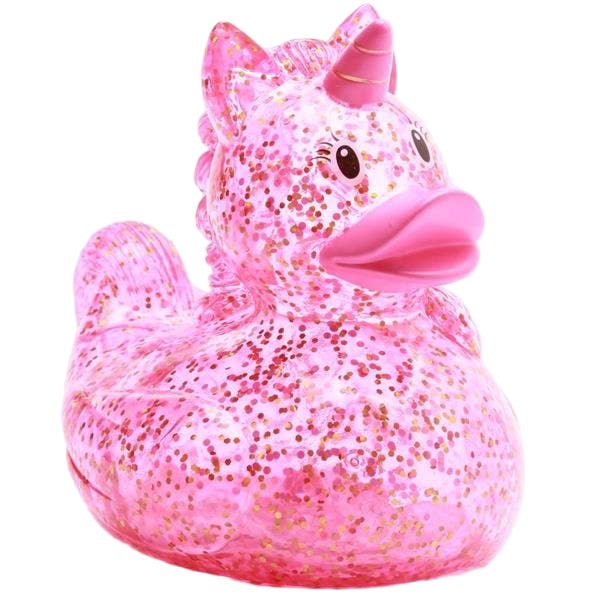 Anatra Unicorno Rosa Glitter