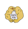 pins canard jaune gros bras duck you