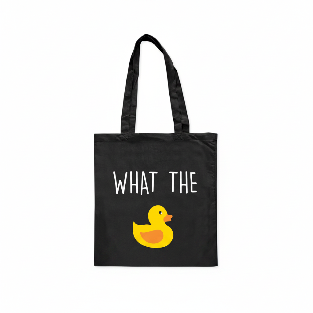 Borsa in tela Anatra "What The Duck"