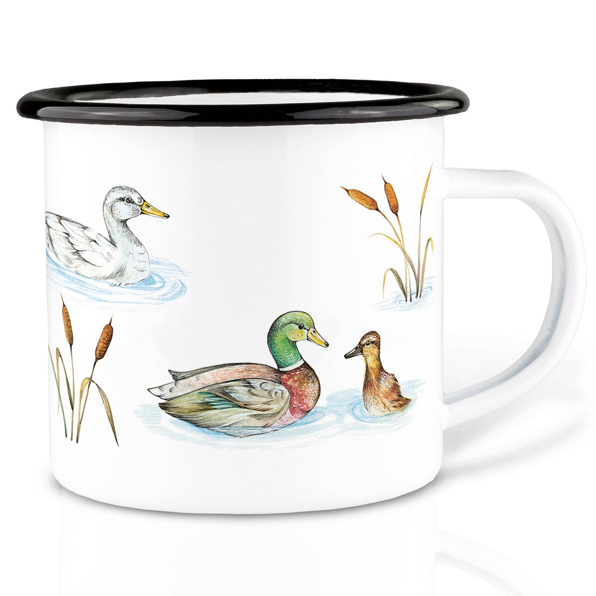 Tazza smaltata – Stagno delle anatre