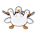 Pin's Canard Blanc à 3 têtes