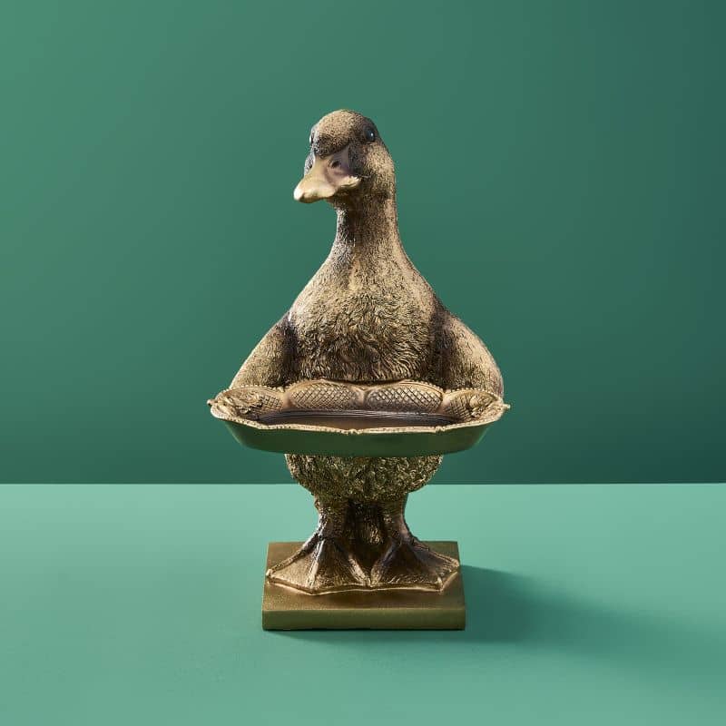Gold Duck Card Holder, Resin
