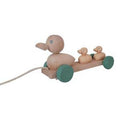 Jouets en bois à tirer - Famille Canard Bleu