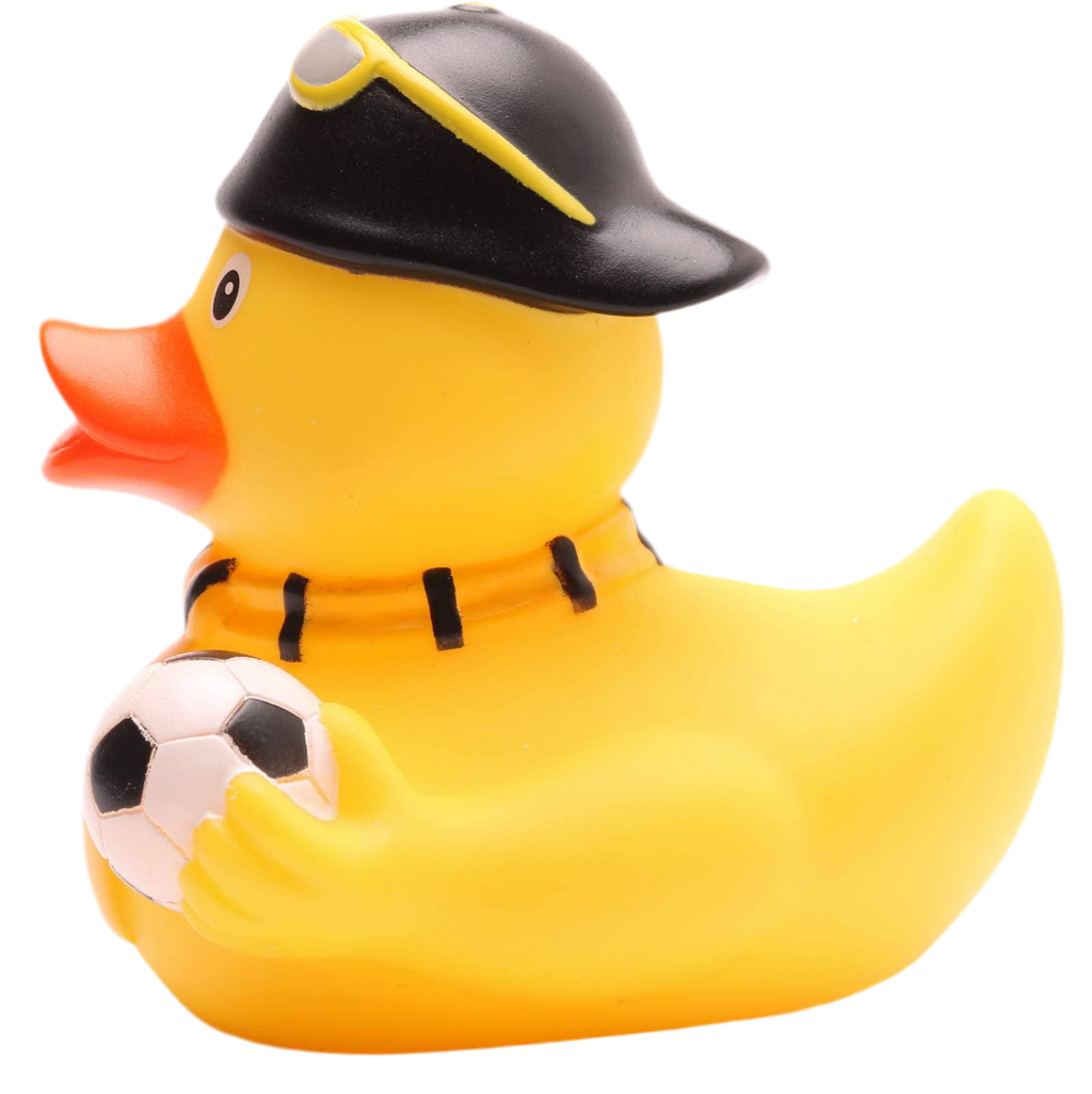 canard supporter de foot jaune et noir factotum