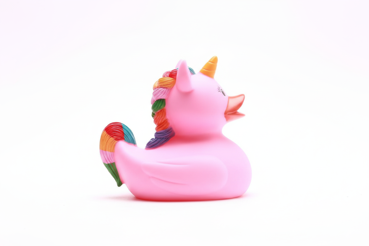 Anatra Unicorno Rosa Arcobaleno