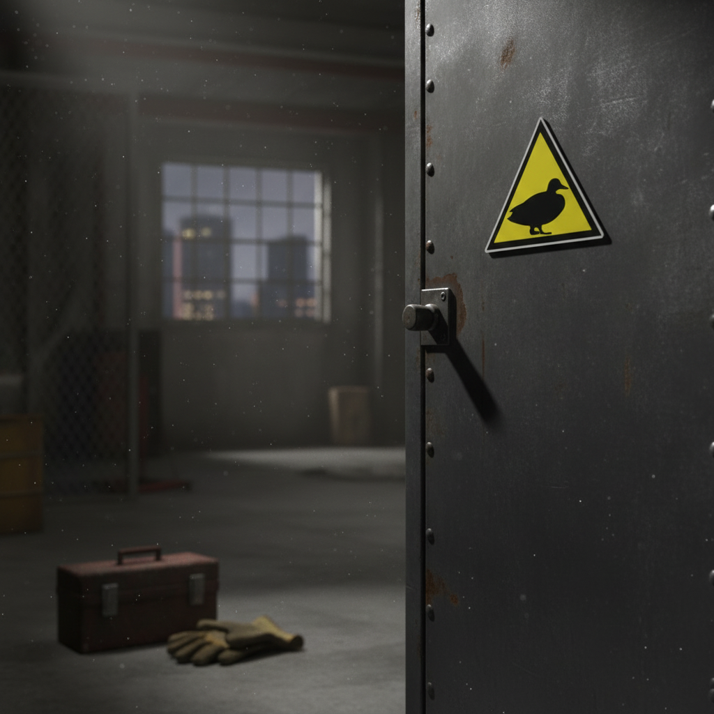 Autocollant Attention Canard