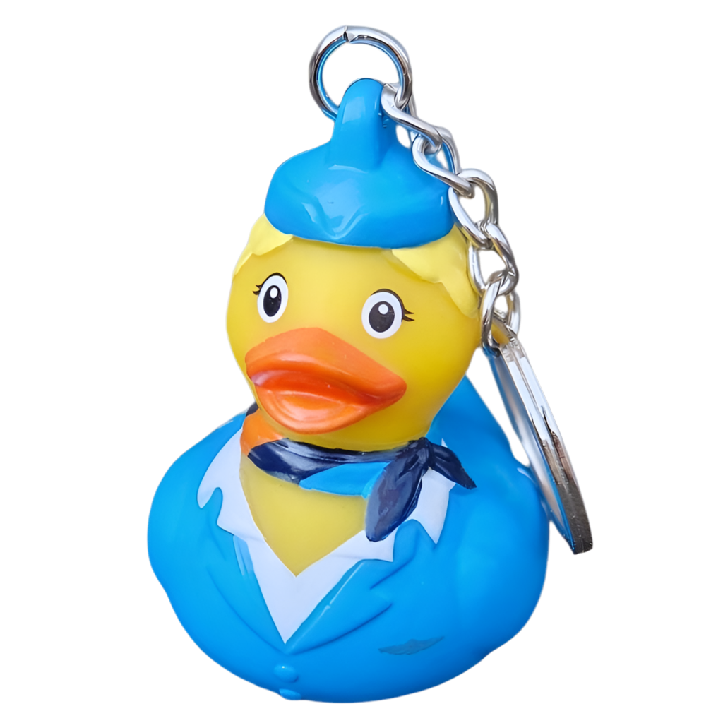 Porte-clés Canard Hôtesse de l'air Blonde