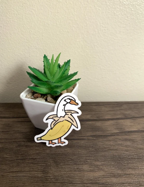 Autocollant Canard Banane