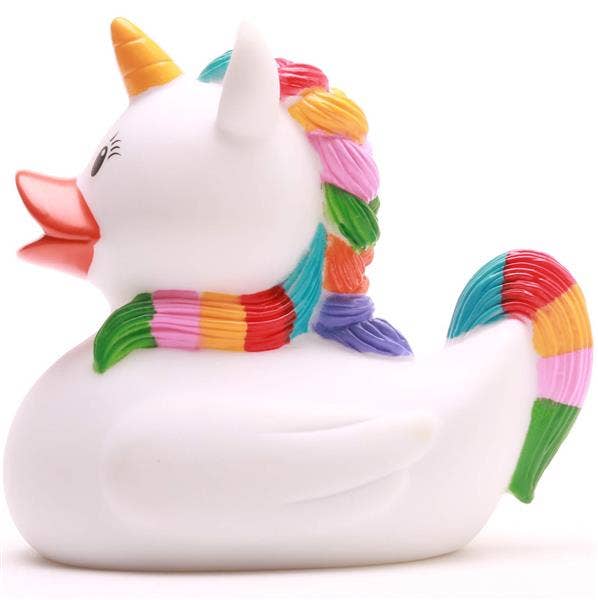 Anatra Unicorno bianca arcobaleno