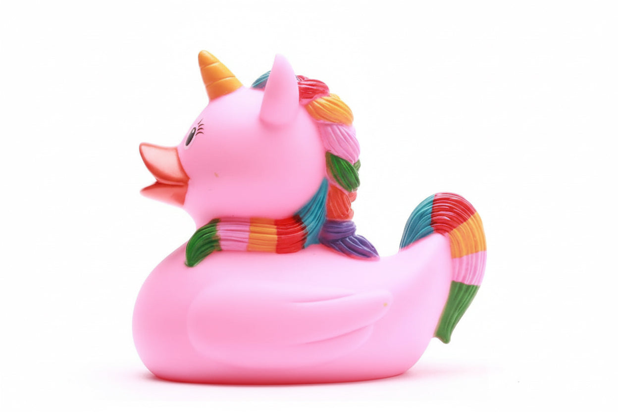 Anatra Unicorno Rosa Arcobaleno