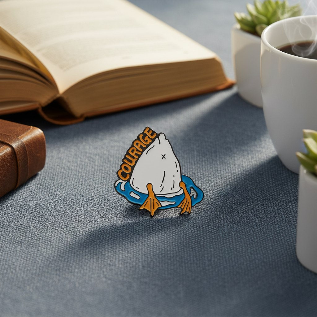 White Duck "Courage" Pin
