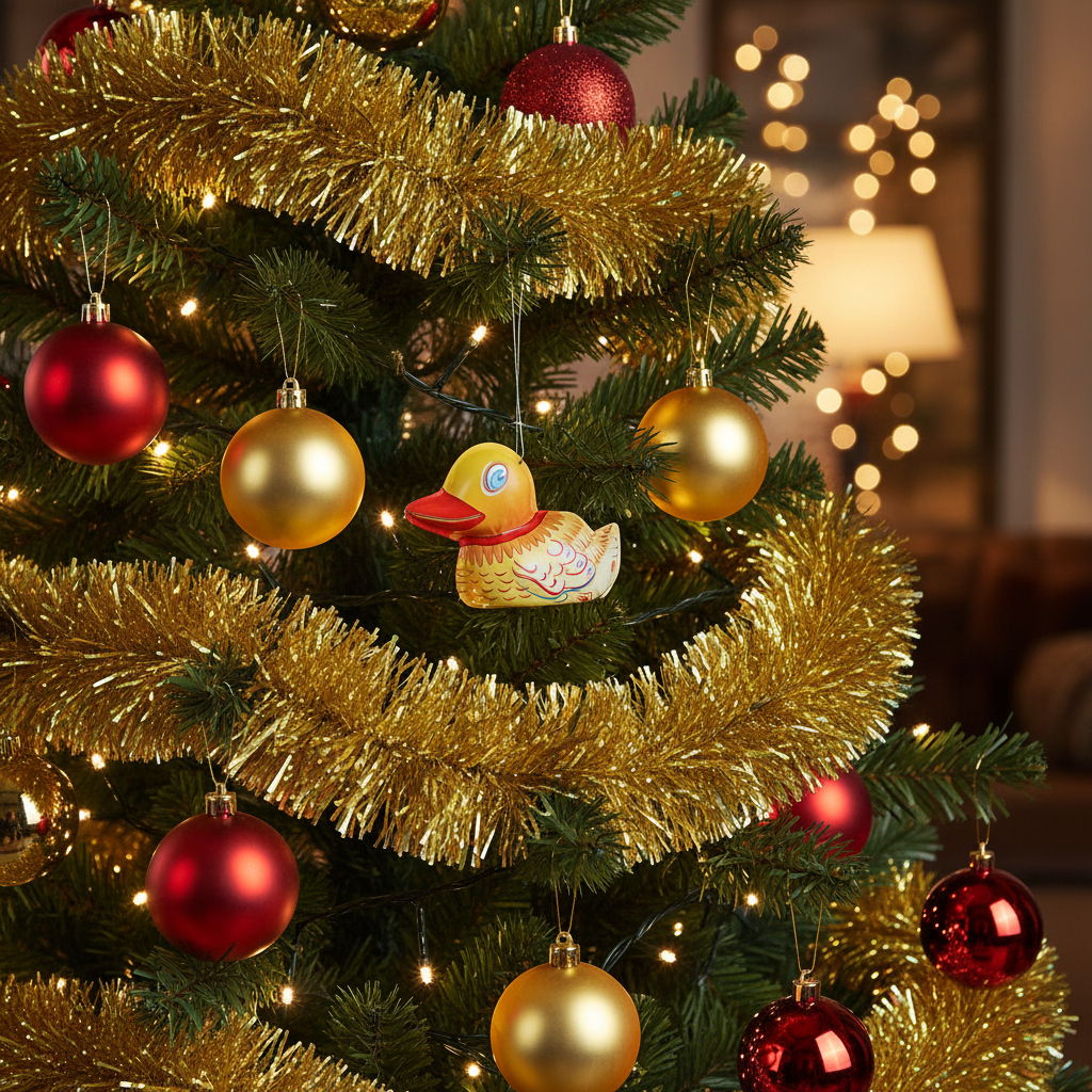 Decorazione da appendere Anatra in metallo