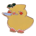 pin s canard jaune courageux