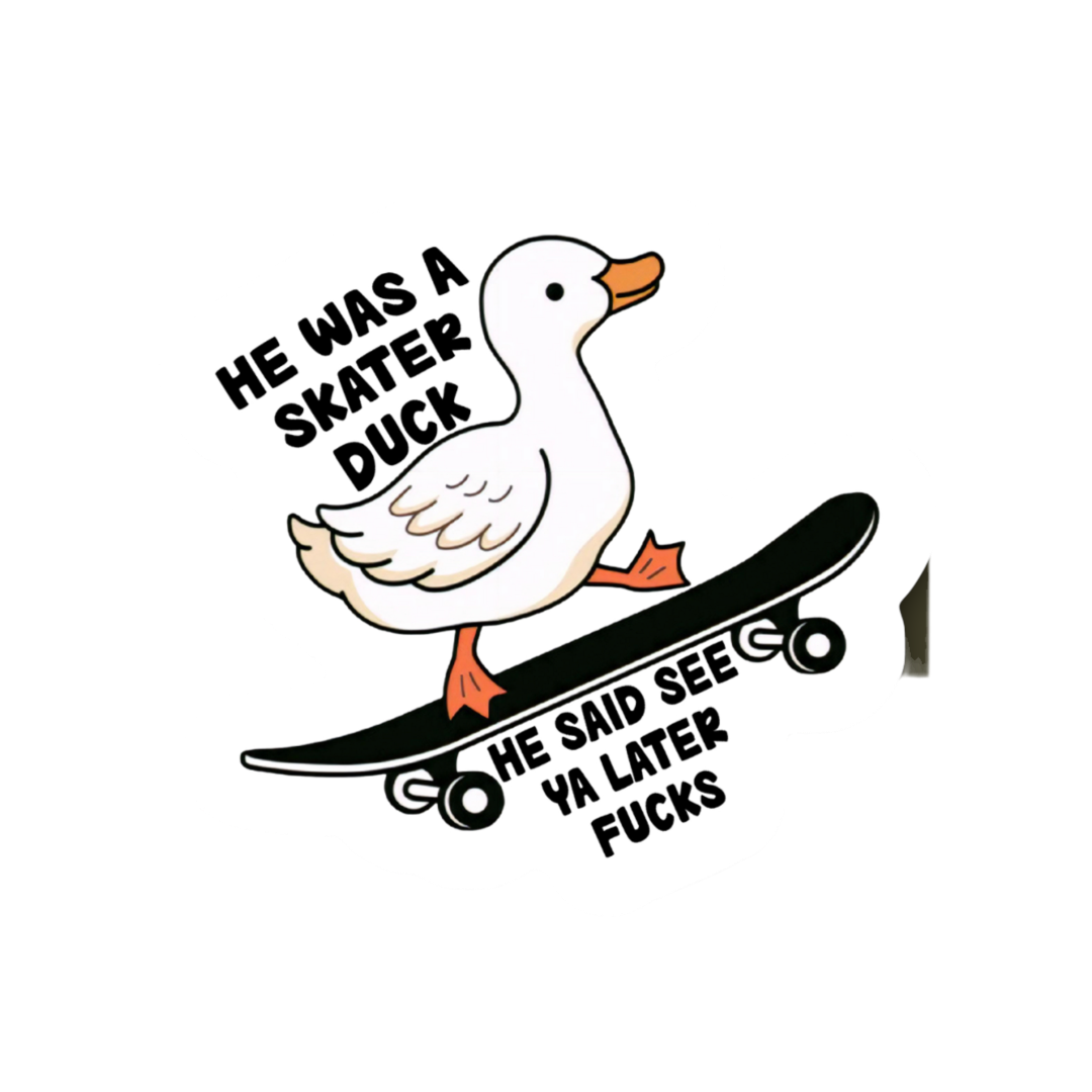 Autocollant Canard "Skater Duck"