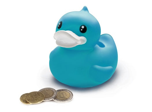 Small Blue Duck Piggy Bank