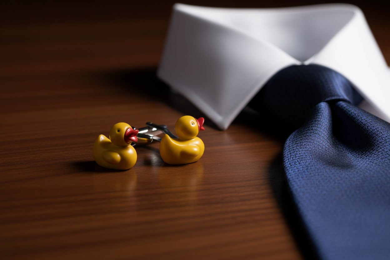 Boutons de Manchette Canard de Bain