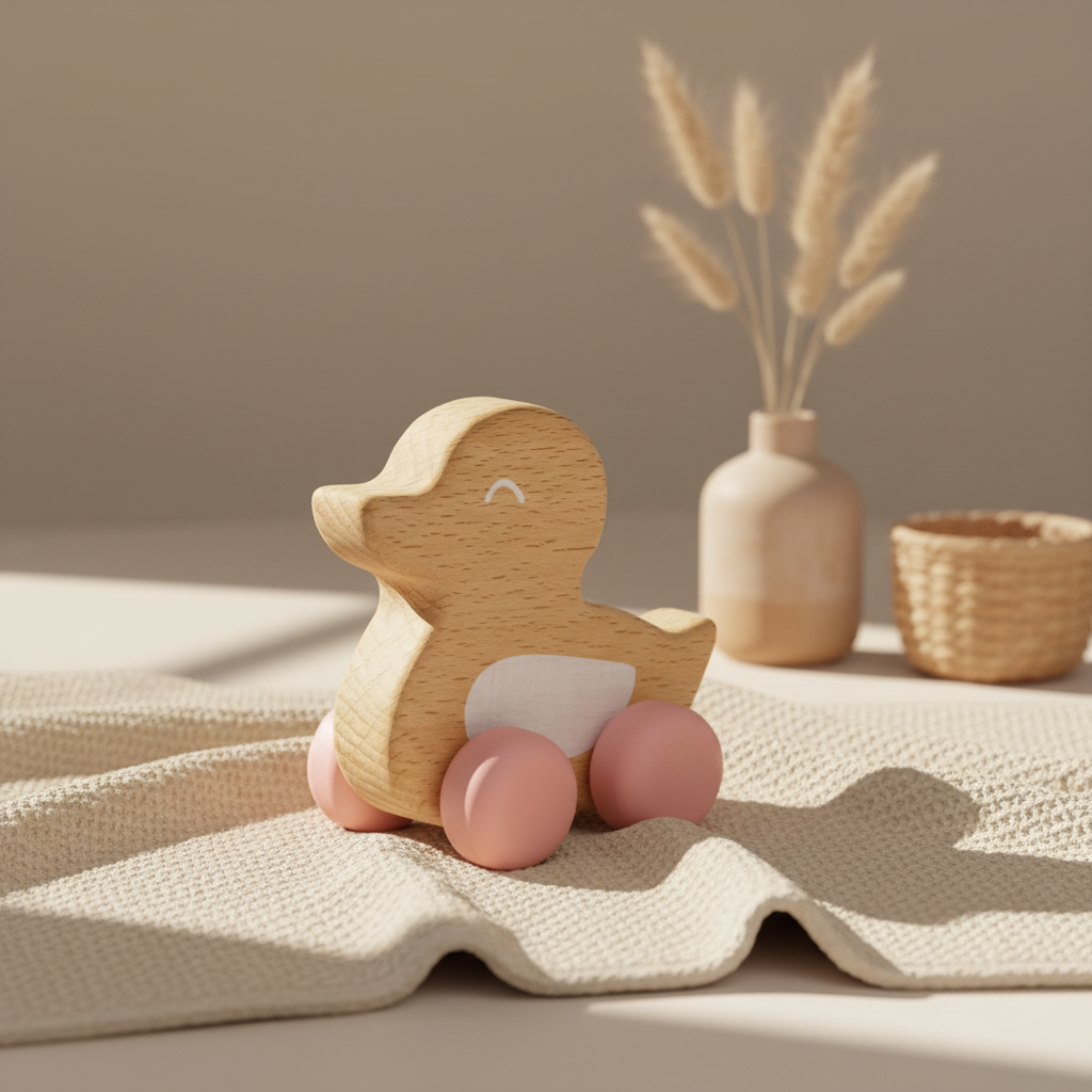 Pink Duck Teething Toy