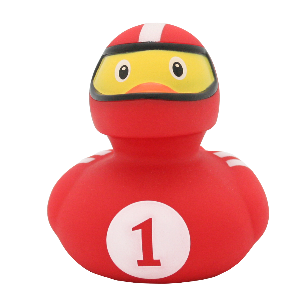 Canard Pilote de Course Rouge Lilalu | Boutique Canard de bain
