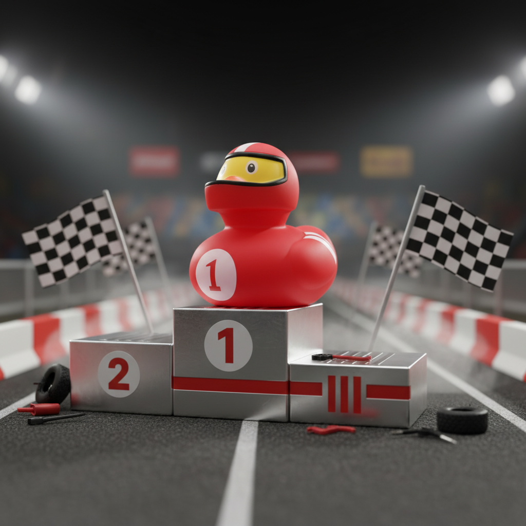 Red Racing Driver Duck