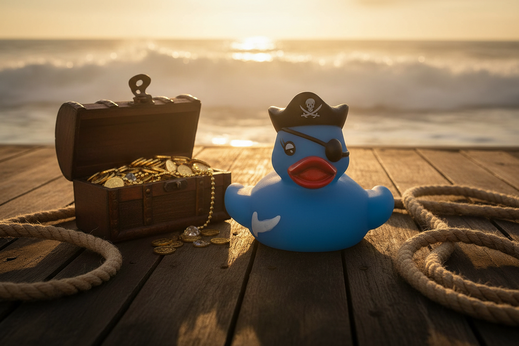 Blue Pirate Bath Duck