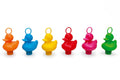 Set di 6 Anatre per la Pesca alle Anatre - Arcobaleno