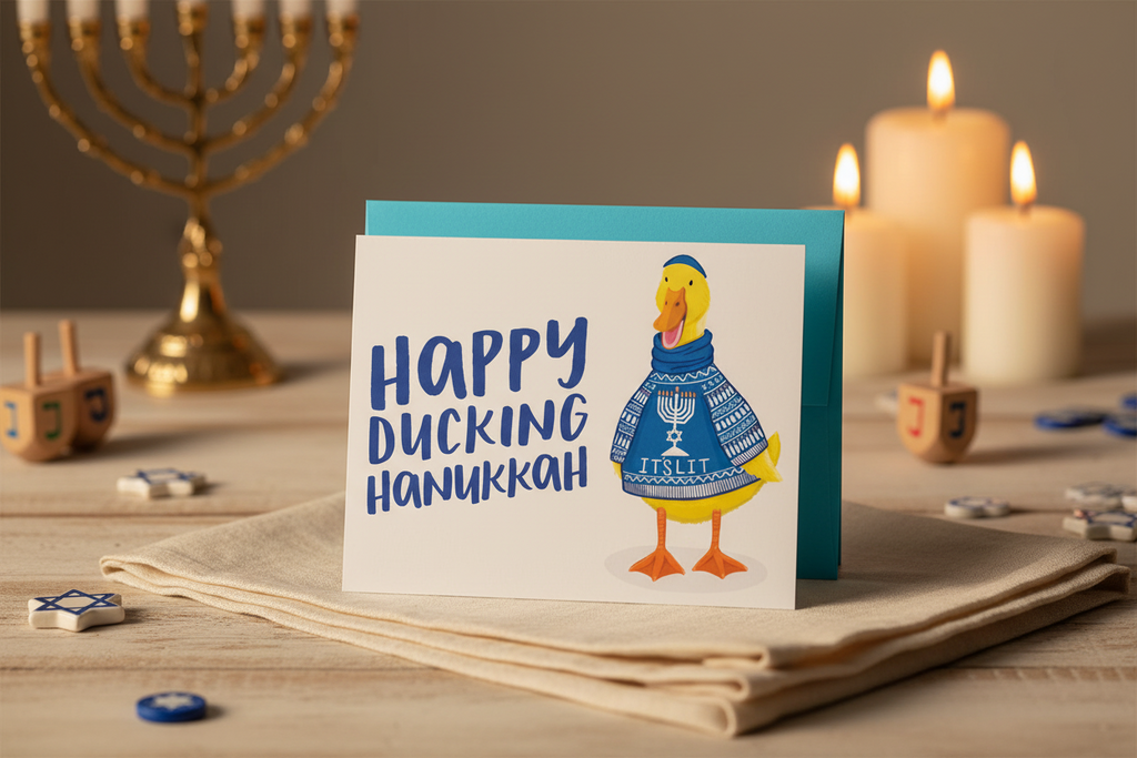 Hanukkah Duck Card