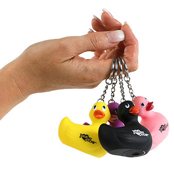 Portachiavi Anatra Rosa "I Rub My Duckie"