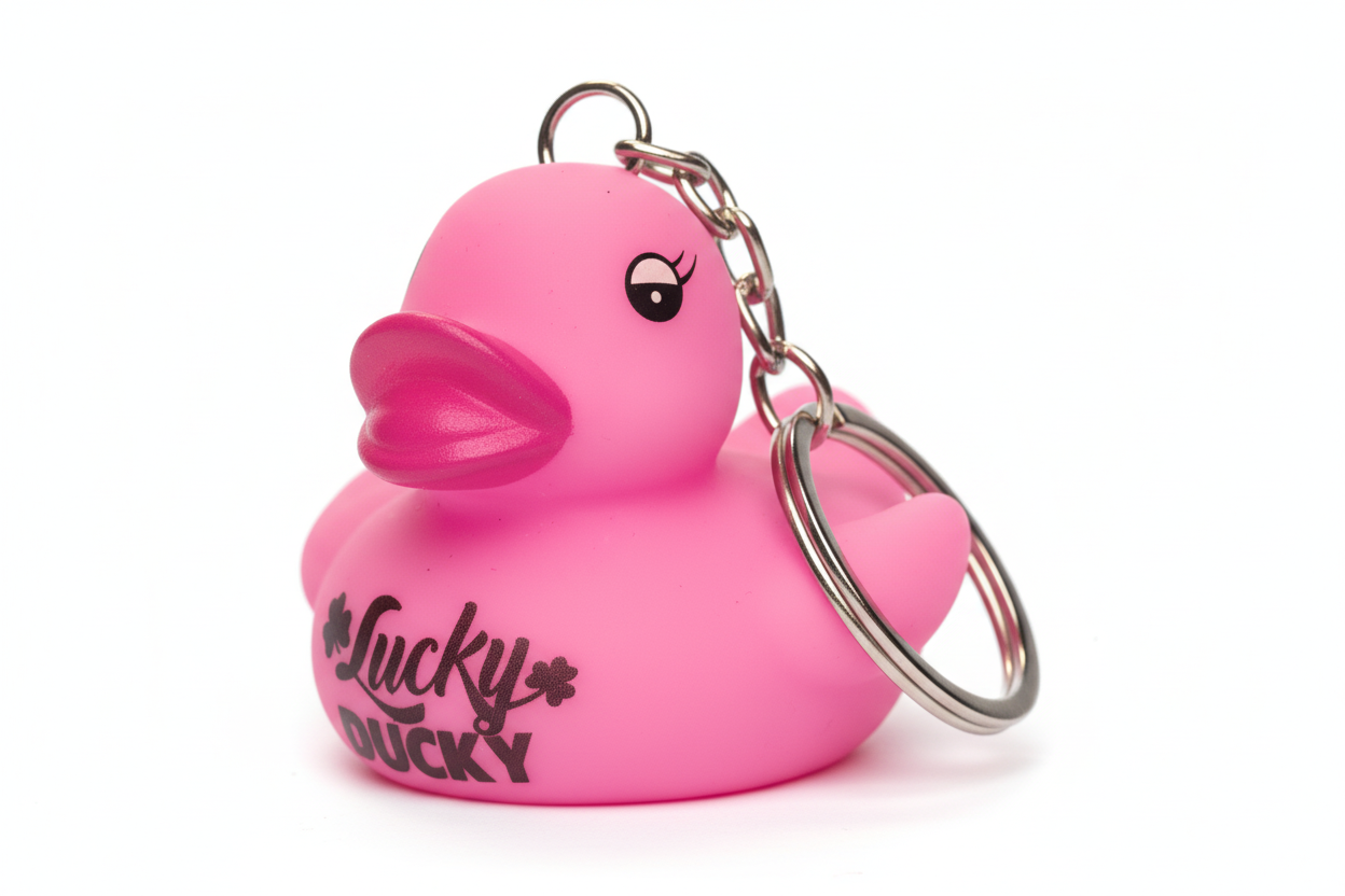 Portachiavi Anatra Rosa Lucky Ducky