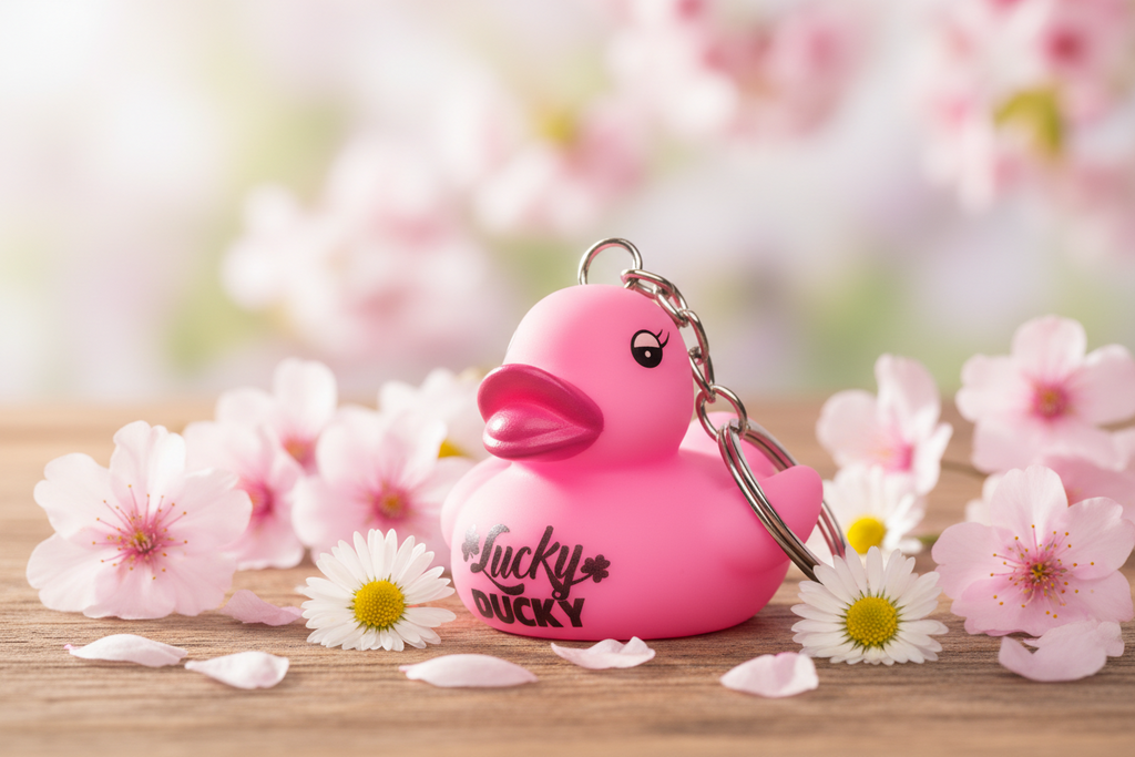 Portachiavi Anatra Rosa Lucky Ducky