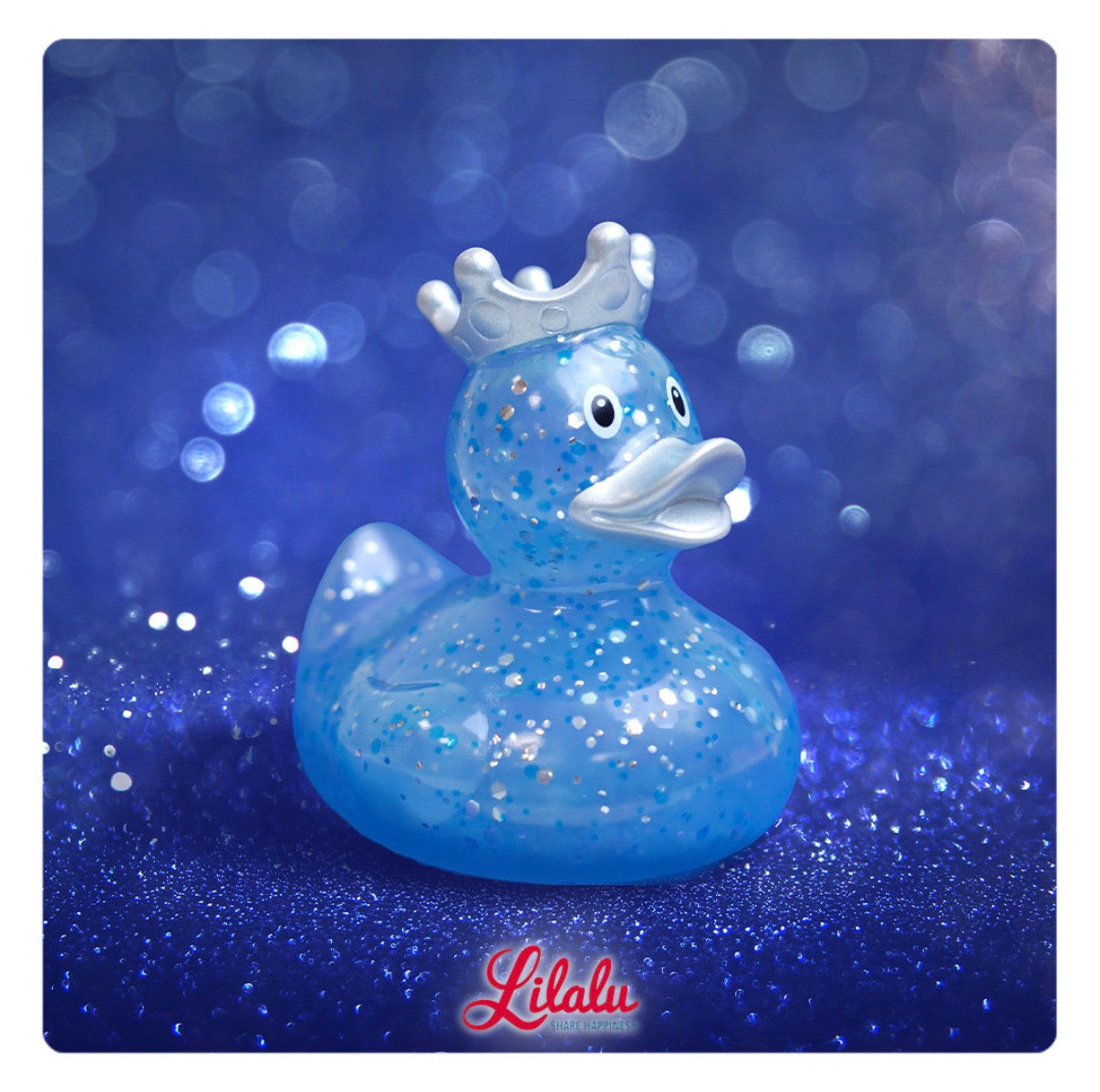 Blue Duck with Sequined Crown