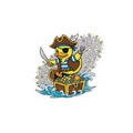 Adesivo Anatra Pirata – Tesoro e Avventura