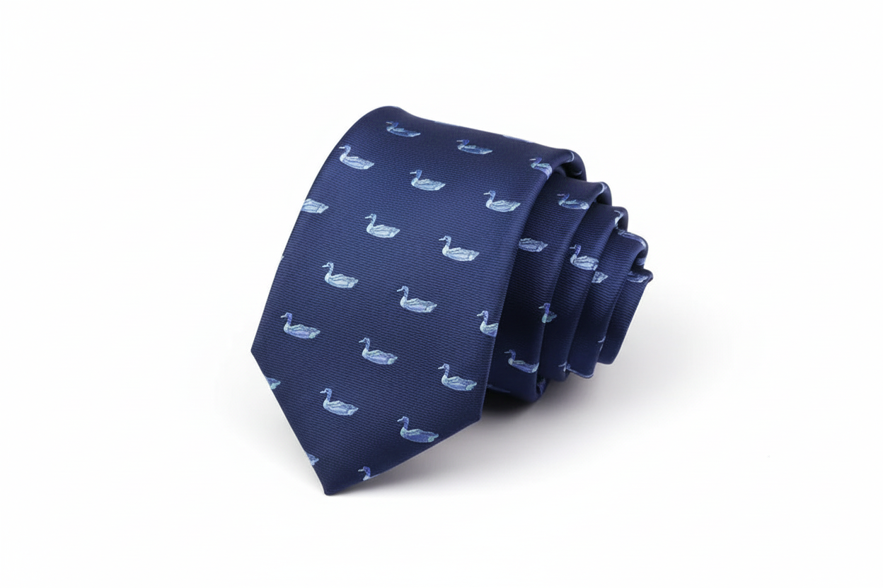 Cravate Canard Bleu