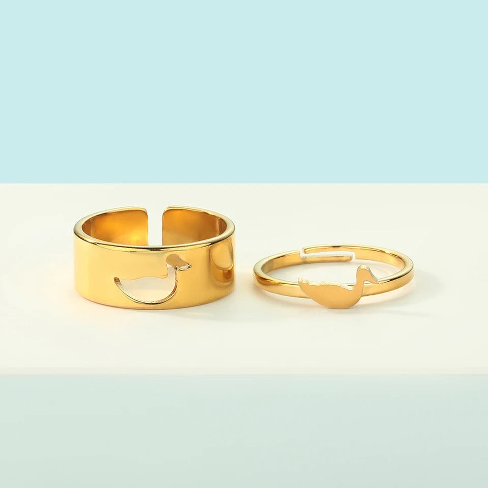 Bagues Couple Canard