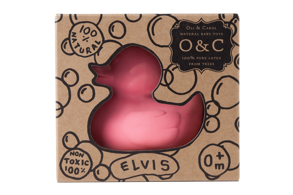 Elvis le Canard Rose – Jouet de bain et dentition bébé – vue produit 4