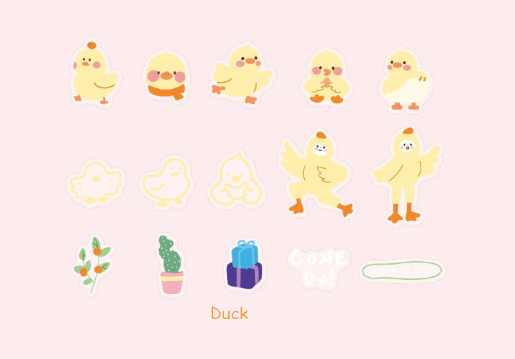 Yellow Duck Sticker Pack