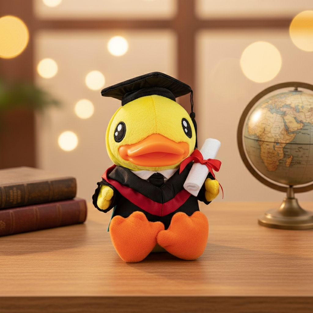 Peluche Canard Diplômé