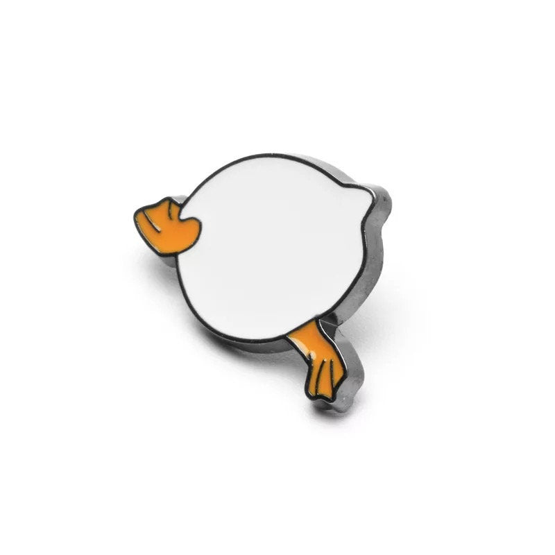 Pin's Canard Blanc Blanc Croupion