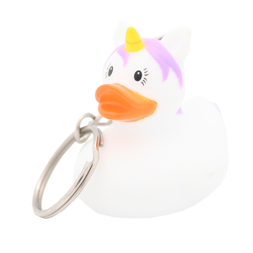 Porte-Clés Canard Licorne Blanche