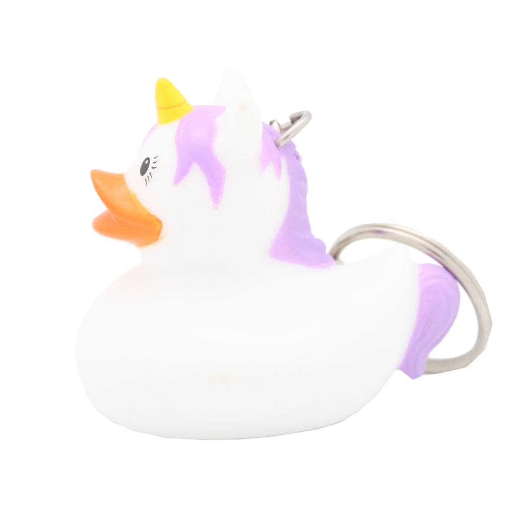 Porte-Clés Canard Licorne Blanche