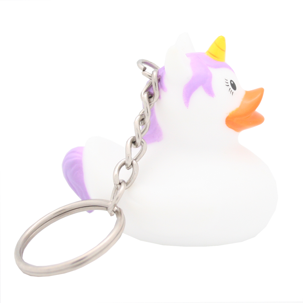 Porte-Clés Canard Licorne Blanche